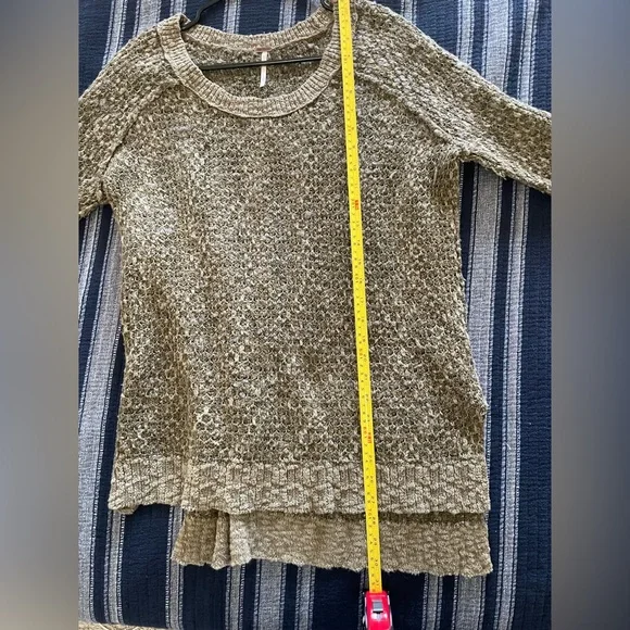 Free People Textured Olive Sweater XS - Picture 8 of 11